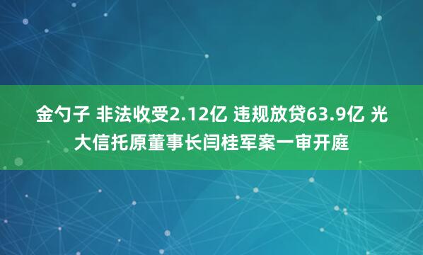金勺子 非法收受2.12亿 违规放贷63.9亿 光大信托原董事长闫桂军案一审开庭