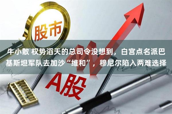 牛小散 权势滔天的总司令没想到，白宫点名派巴基斯坦军队去加沙“维和”，穆尼尔陷入两难选择