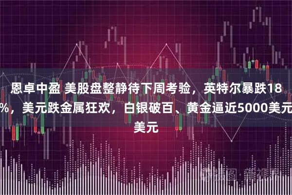 恩卓中盈 美股盘整静待下周考验，英特尔暴跌18%，美元跌金属狂欢，白银破百、黄金逼近5000美元